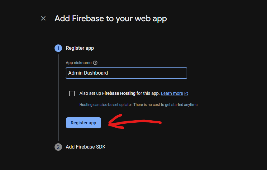 Fill App information